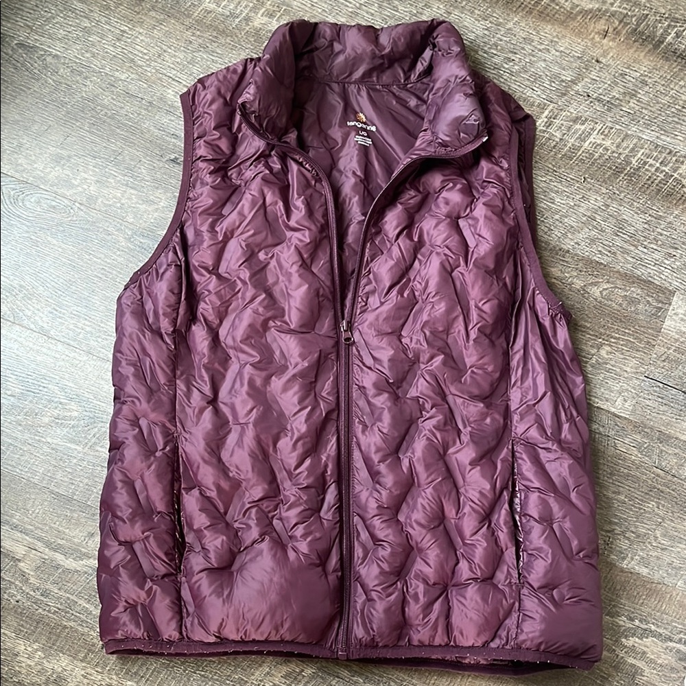 Tangerine Women's Quilted Vest - Plum
